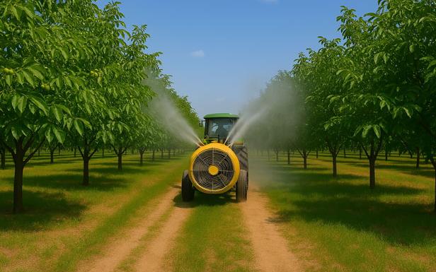 Modern Intensive Walnut Orchard in Moldova
